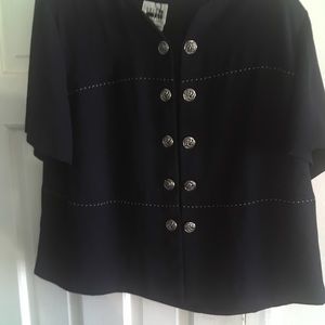 Leslie Fay Blazer Size 16WP Short Sleeve